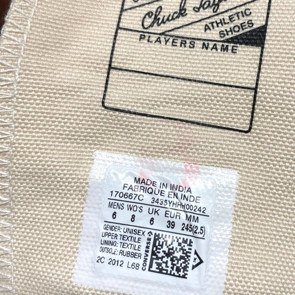 Converse Chuck Black Tropic Shirt Canvas Sneaker Women's Size 8 170667C - Picture 8 of 9